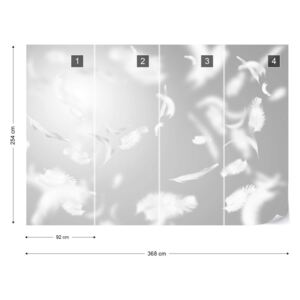 Fototapet - Floating in Black & White Tapet nețesute - 368x254 cm