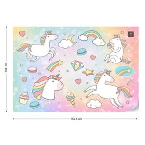 GLIX Fototapet - Unicorn Dreams Tapet nețesute - 152,5x104 cm