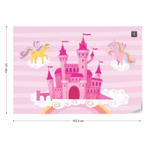 GLIX Fototapet - Ula & Lola's Unicorn Palace Tapet nețesute - 152,5x104 cm