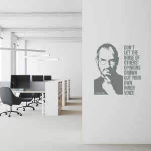 Steve Jobs quote 3 - autocolant de perete Gri 35x40 cm