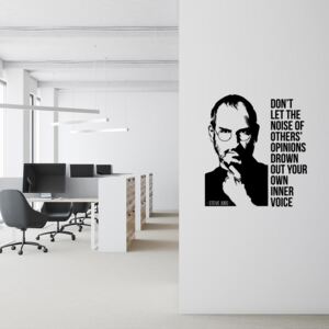 Steve Jobs quote 3 - autocolant de perete Negru 35x40 cm