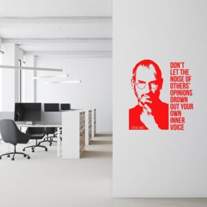 Steve Jobs quote 3 - autocolant de perete Rosu 35x40 cm