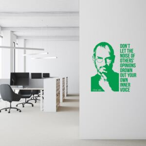 Steve Jobs quote 3 - autocolant de perete Verde 60x65 cm