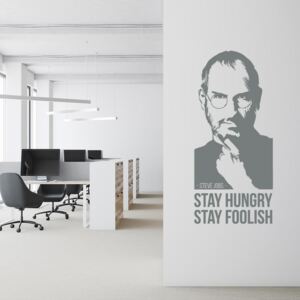 Steve Jobs quote 4 - autocolant de perete Gri 25x55 cm