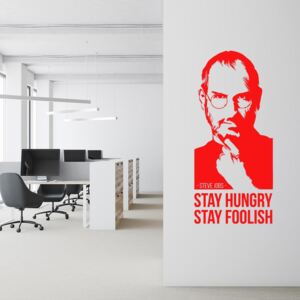 Steve Jobs quote 4 - autocolant de perete Rosu 25x55 cm
