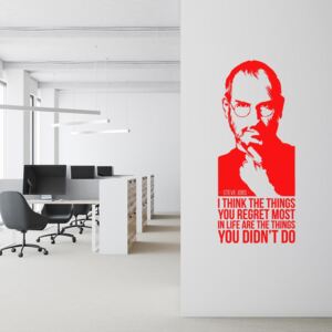 Steve Jobs quote 5 - autocolant de perete Rosu 20x50 cm