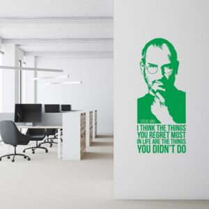 Steve Jobs quote 5 - autocolant de perete Verde 45x110 cm