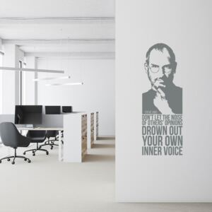 Steve Jobs quote 7 - autocolant de perete Gri 20x55 cm