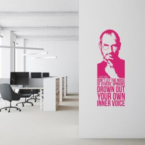 Steve Jobs quote 7 - autocolant de perete Roz 30x85 cm