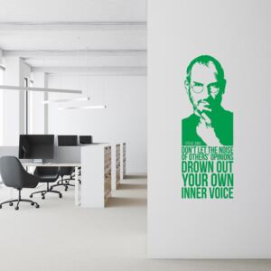 Steve Jobs quote 7 - autocolant de perete Verde 30x85 cm