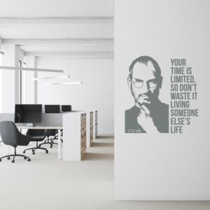Steve Jobs quote 8 - autocolant de perete Gri 100x100 cm