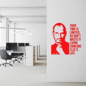 Steve Jobs quote 8 - autocolant de perete Rosu 75x80 cm