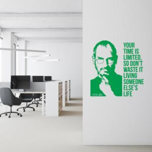 Steve Jobs quote 8 - autocolant de perete Verde 100x100 cm
