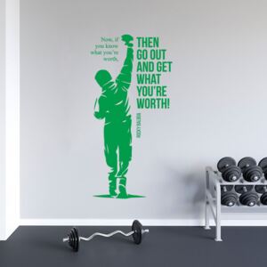 Rocky quote 1 - autocolant de perete Verde 30x60 cm