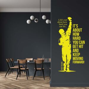 Rocky quote 2 - autocolant de perete Galben 60x120 cm
