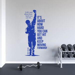 Rocky quote 2 - autocolant de perete Albastru 30x60 cm