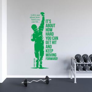 Rocky quote 2 - autocolant de perete Verde 30x60 cm