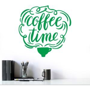Coffee time 2 - autocolant de perete Verde 40x40 cm