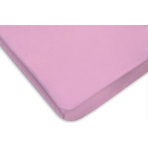 Cearșaf Jersey cu elastic 90x200 cm (roz)