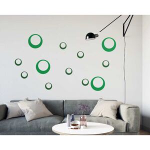 GLIX Decorative circles - autocolant de perete Verde deschis 95 x 65 cm
