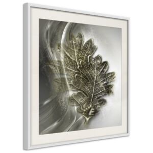 Bimago Tablou înrămat - Leaves of the Tree of Wisdom Cadru alb cu passe-partout 20x20 cm