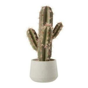 Denzel Ghiveci cu Cactus, Ciment, Material textil, Gri