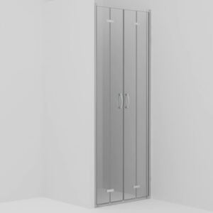 Uși dublu-pliabile pentru duș, transparent, 95x185 cm, ESG