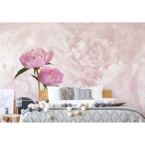 Fototapet - Soft Flowers Pink Modern Floral Vliesová tapeta - 206x275 cm