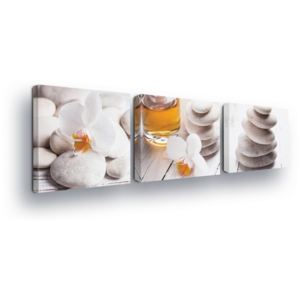 Tablou - White Wellness Stones II 3 x 25x25 cm