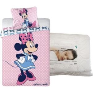 Set lenjerie de pat Minnie Mouse pentru copii de grădiniță (dots)