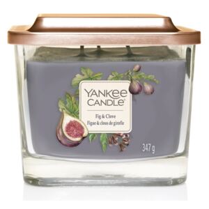 Yankee Candle lumanare parfumata Elevation Fig & Clove pătrata mijlocie 3 fitile