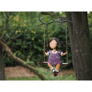 Figurina metal Metal Girl on Swing Hanger