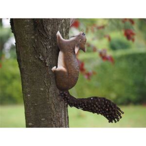 Figurina metal Metal Squirrel Tree Decoration