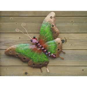 Figurina metal Butterfly green small