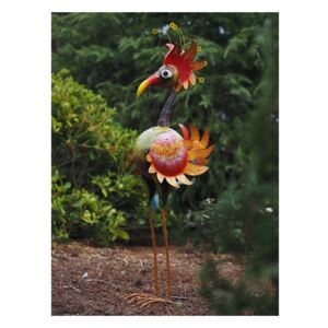 Figurina metal Large colourful bird