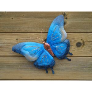 Figurina metal Butterfly blue small