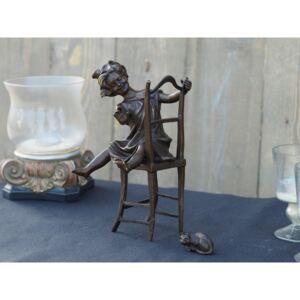 Statuie de bronz moderna Girl on chair 22x11x10 cm