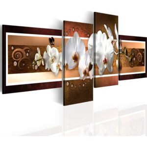 Tablou - Elegant orchids in abstraction 100x35