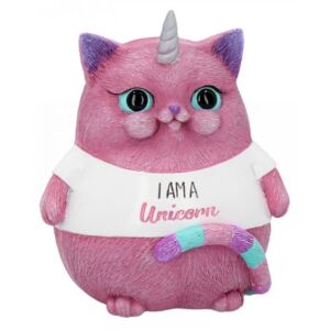 Statueta pisica grasa Sunt un unicorn 9 cm