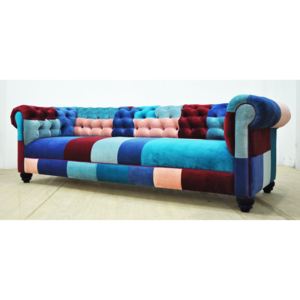 Sofa Chesterfield Patchwork - Black&White