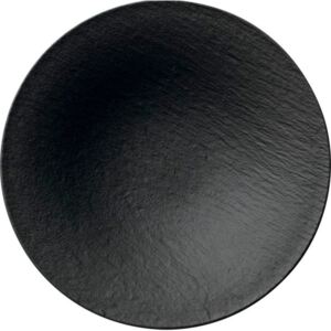 Farfurie cu bordură înălțată Villeroy & Boch Manufacture Rock 29 cm, neagră