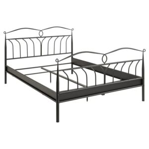 Cadru pat negru din metal 146x208 cm Line Actona Company
