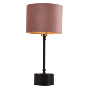[lux.pro]® Lampa de masa Deventer, 39 cm, 1 x E14, max. 40W, metal/textil, negru/aramiu/roze
