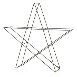Decoratiune luminoasa LED neagra din metal pentru exterior Mystic Star 3D Markslojd