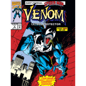 Venom - Lethal Protector Comic Cover Tablou Canvas, (60 x 80 cm)