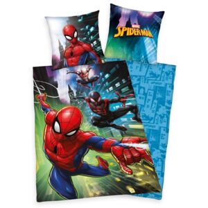 Lenjerie de pat Herding Spiderman, din bumbac, pentru copii, 140 x 200 cm, 70 x 90 cm