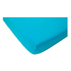 Cearsaf cu elastic pentru pat bebe 60x120 cm Jollein albastru aqua
