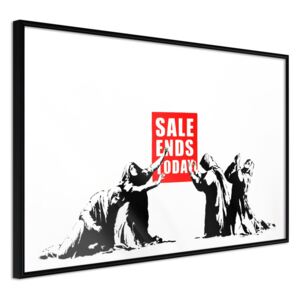 Bimago Tablou înrămat - Banksy: Sale Ends Cadru negru 60x40 cm