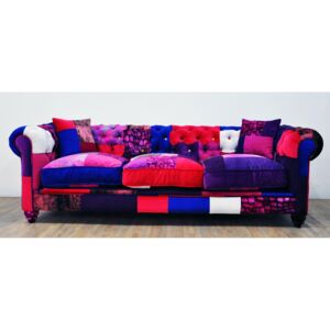 Sofa Chesterfield Patchwork - Purple Love