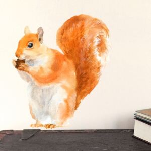 Autocolant refolosibil Red Squirrel Mini, 30x21 cm